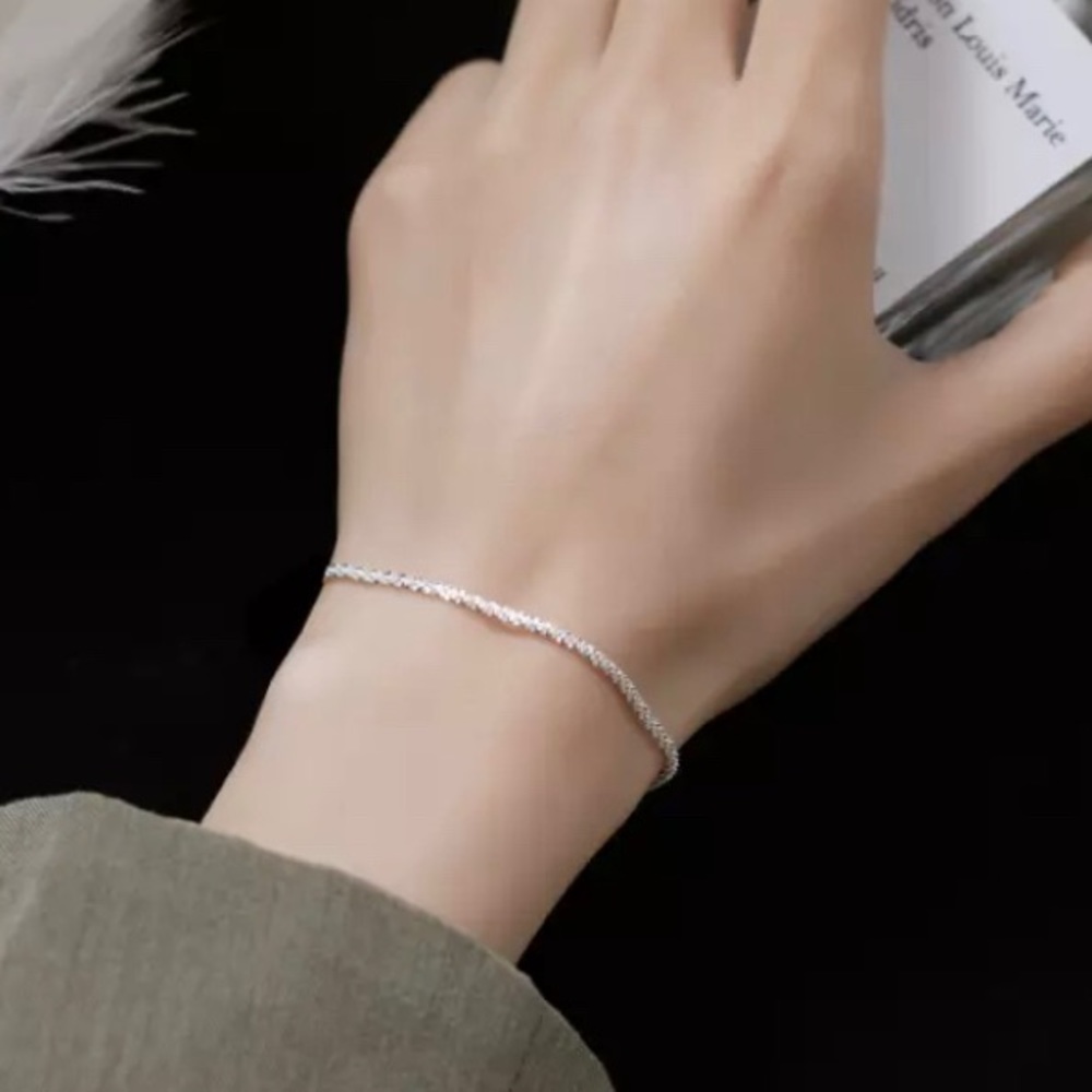 Sterling Shiny Rope Bracelet